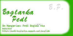 boglarka pedl business card